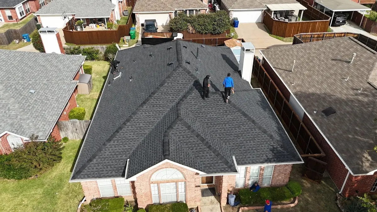Slate & Tile Roof Repair work in progress on a Nashville property